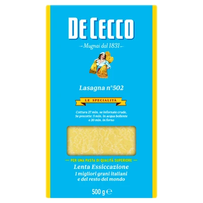 DE CECCO Lazanya Makarna 500 G - İtalyan Lezzeti 8'li Avantaj Paketi ürün görseli 1