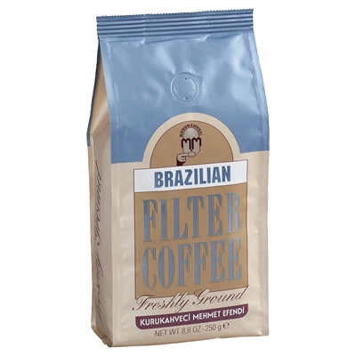 KURUKAHVECİ MEHMET EFENDİ Filtre Kahve 250 G Brazil %100 Arabica 8'li Avantaj Paketi ürün görseli 1