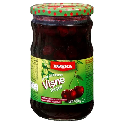 KOSKA Ekstra Geleneksel Vişne Reçeli 760 G %45 Meyveli 3'li Ekonomik Paket ürün görseli 1