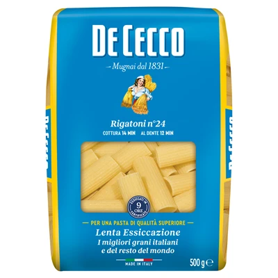 DE CECCO Rigatoni Makarna 500 G - İtalyan Lezzeti Tüp Makarna 4'li Avantaj Paketi ürün görseli 1