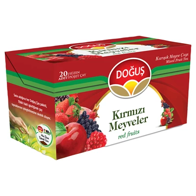 Doğuş Kırmızı Meyveli Çay Poşet 20'li - Meyve Çayı 6'li Avantaj Paketi ürün görseli 1