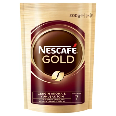 NESCAFE Gold Çözülebilir Kahve Eko Poşet 200 G Premium Aroma 6'li Avantaj Paketi ürün görseli 1