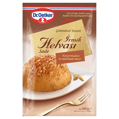 Dr. Oetker İrmik Helvası Sade 360 G - Pratik ve Lezzetli Tatlı 8'li Avantaj Paketi ürün görseli 1