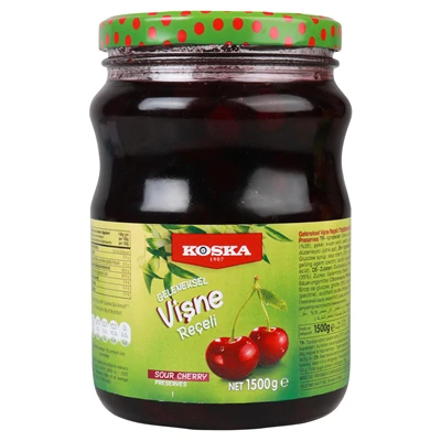 KOSKA Vişne Reçeli 1,5 Kg - Lezzetli Kahvaltılık 3'li Ekonomik Paket ürün görseli 1