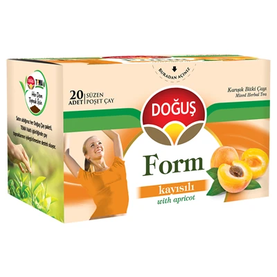 DOĞUŞ Form Bitki Çayı Poşet 20Li Kayısılı 36 g 8'li Avantaj Paketi ürün görseli 1
