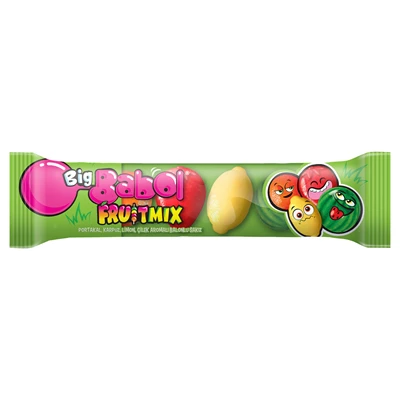 Big Babol Karışık Meyve Aromalı Toz Dolgulu Balonlu Sakız 20 g 3'li Ekonomik Paket ürün görseli 1