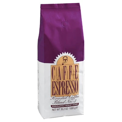KURUKAHVECİ MEHMET EFENDİ Espresso Çekirdek Kahve 1 Kg %100 Arabica ürün görseli 1
