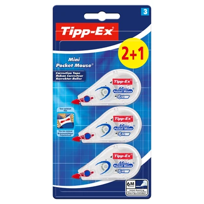 Tipp-Ex Pocket Şerit Silici 3Lü - Hızlı ve Temiz Düzeltme 4'li Avantaj Paketi ürün görseli 1