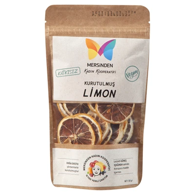 Mersinden Kurutulmuş Limon 50 gr - Doğal Atıştırmalık ve Çaylık 8'li Avantaj Paketi ürün görseli 1