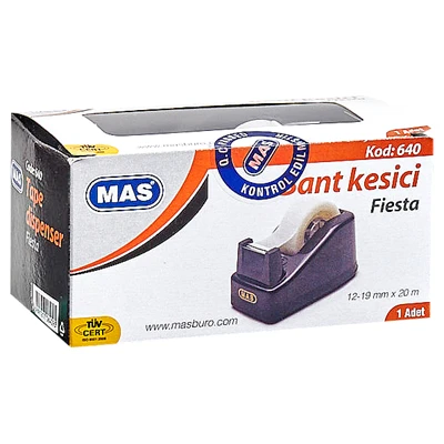 MAS Fiesta Bant Kesici 20M Siyah - Sağlam ve Dayanıklı Masaüstü Ekipmanı 6'li Avantaj Paketi ürün görseli 1