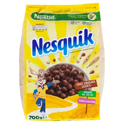 Nesquik Kakaolu Mısır Gevrek 700G Aile Boyu Kahvaltılık Gevrek 3'li Ekonomik Paket ürün görseli 1