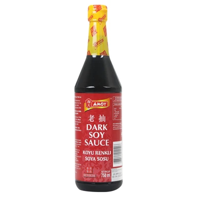 AMOY Dark Soya Sosu 750 ml - Et Marine ve Asya Yemekleri İçin 5'li Avantaj Paketi ürün görseli 1