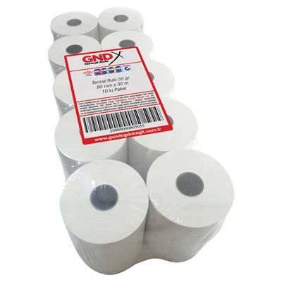 Gündoğdu Termal Rulo 80x30Cm 55G Yazar Kasa ve POS Rulosu 3'li Ekonomik Paket ürün görseli 1
