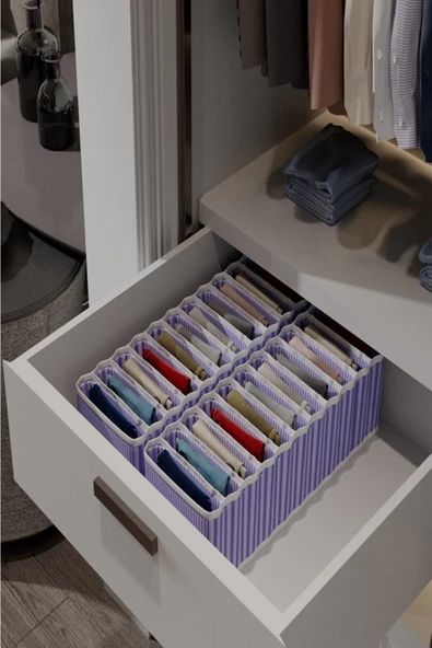 11 Bölmeli Dolap Ve Çekmece Içi Düzenleyici Akordiyon Organizer M-00500 (3 Adet) 00517 ürün görseli 1