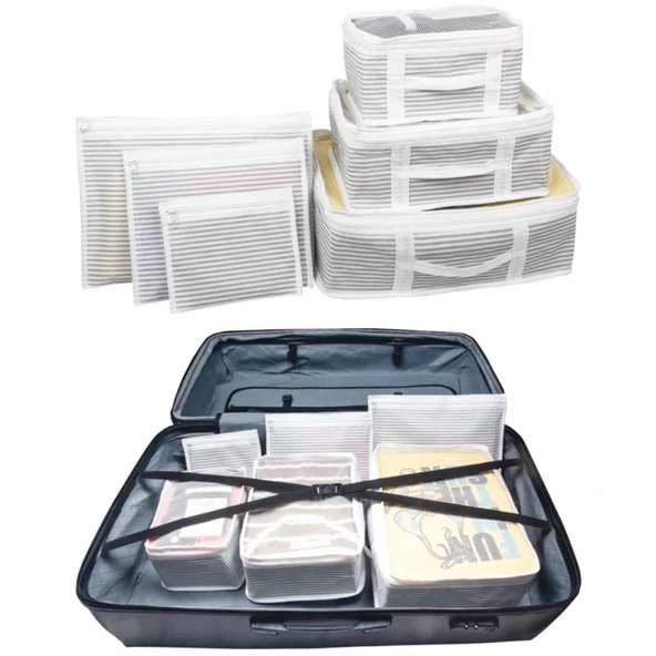 Bavul İçi Organizer Seti - Yatak Odası Organizer Set - Makyaj Organizer Mini Hurçlar (6 Parça) ürün görseli 1