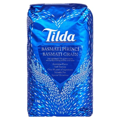 Tilda Basmati Pirinç 1 Kg - Doğal Kepekli, Düşük Glisemik İndeksli 6'li Avantaj Paketi ürün görseli 1