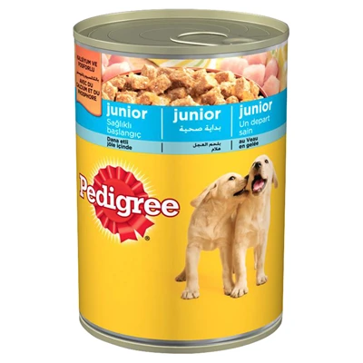 Pedigree Konserve Köpek Maması 400G Yavru Lezzetli ve Besleyici 6'li Avantaj Paketi ürün görseli 1