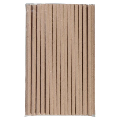 Fon Kağıt Pipet 6x197mm 100'lü Kraft Doğada Çözünebilen 4'li Avantaj Paketi ürün görseli 1