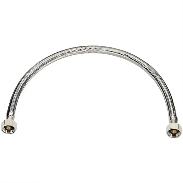 Lavoba Bağlantı Borusu  3/8X3/8-50 Cm  ( Flex Kalın Çelik Brajman ) Batarya Ve Çeşme Musluk Borusu Liberella ürün görseli 1