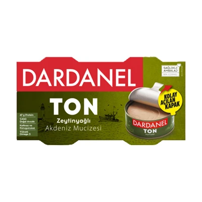 DARDANEL Ton Balığı 2x140g Zeytinyağlı Doğal Lezzet 3'li Ekonomik Paket ürün görseli 1