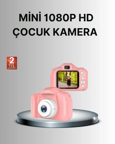 8 Megapiksel Mini Çocuk Kamerası Hd Ekranlı Darbeye Dayanıklı Ve Şarjlı ürün görseli 1