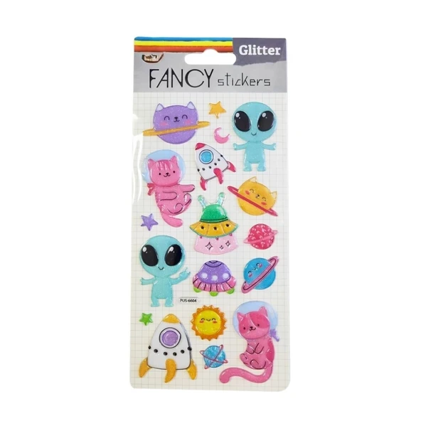 Mey İthalat® Glitter Sticker Uzay ürün görseli 1