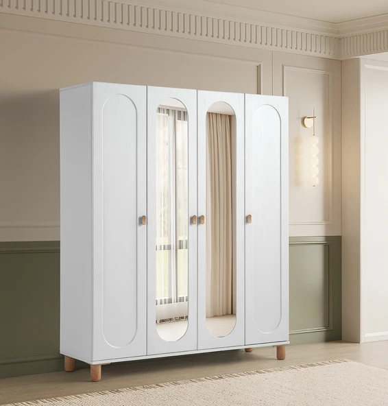 Pema Home Masal %100 Mdf Membran 4 Kapaklı Dolap Gardırop ürün görseli 1