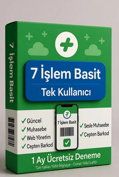 7 İşlem Basit Paket ürün görseli 1