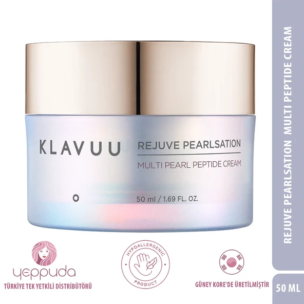 Klavuu Rejuve Pearlsation Multi Pearl Peptide Cream - İnci Peptitli, Aydınlatıcı ve Kırışıklık Karşıtı Yüz Kremi ürün görseli 1