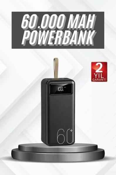 Hızlı Şarj 4 Çıkışlı Powerbank 60.000 Mah Taşınabilir Dijital Göstergeli ürün görseli 1