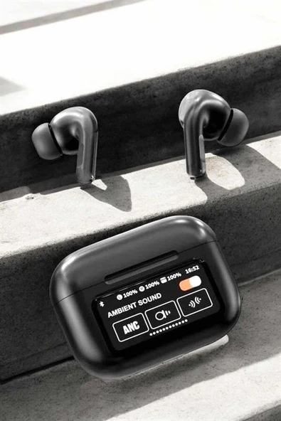 Kablosuz Bluetooth Kulaklık Ekranlı Uzun Şarj Süreli ANC Destekli ürün görseli 1