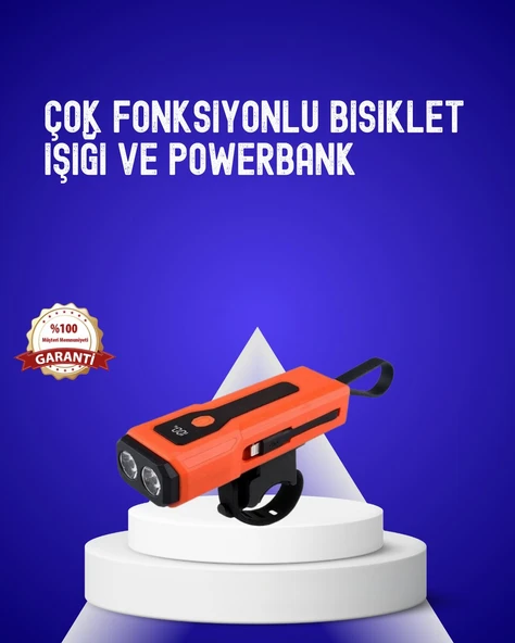 600 Lümen Şarjlı Bisiklet Farı COB Yan Çakar Acil Durum ürün görseli 1