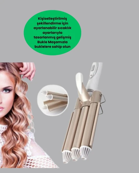 Profesyonel Kullanıma Uygun Bukle Maşası - Resim 4