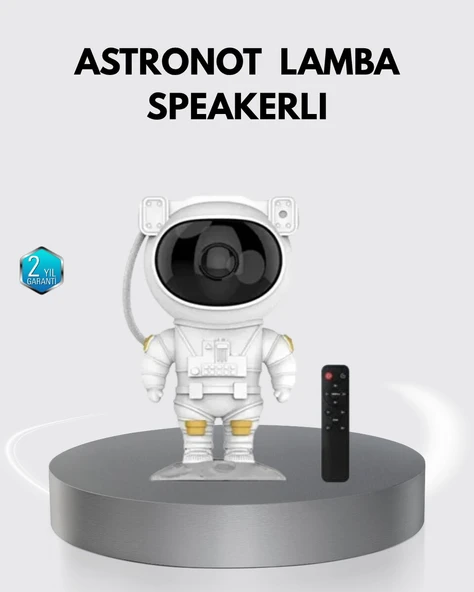 Astronot Şekilli Galaxy Projeksiyon Lambası Nebula Efektli Dekoratif Lamba ürün görseli 1