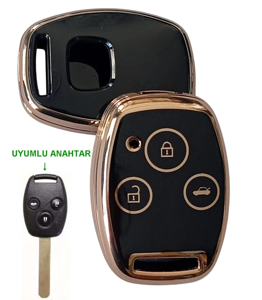 Civic C-Rv Accord Jazz Uyumlu Kumanda Anahtar Koruma Kılıfı Oto Anahtarlık 3 Tuşlu ürün görseli 1
