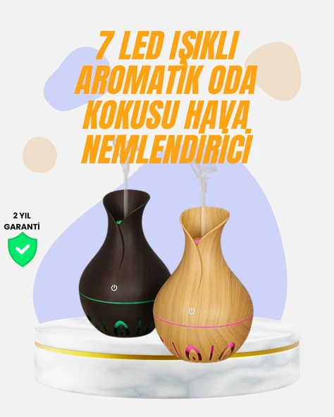 Led Işıklı Ultrasonik Oda Nemlendirici ve Uçucu Yağ Difüzörü ürün görseli 1