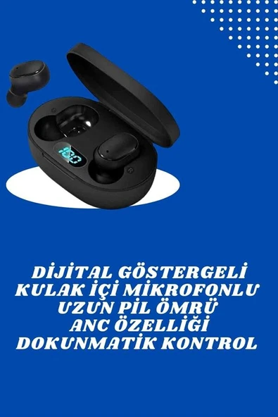 İkili Bluetooth Kulaklık Dijital Göstergeli Uzun Pil Ömrü Yüksek Ses Kaliteli ürün görseli 1