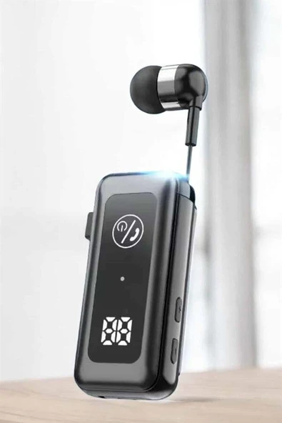 Makaralı Bluetooth Kulaklık Kulak İçi Dijital Göstergeli Yüksek Ses Kaliteli ürün görseli 1
