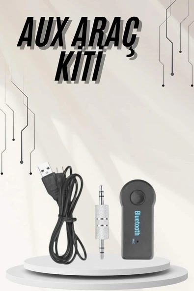 Yeni Nesil Bluetooth Aux Araç Kiti Siyah TV Tablet Telefon Araç Araba ürün görseli 1