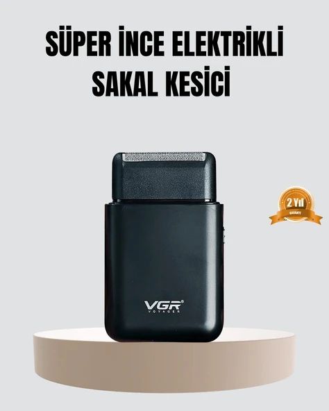 Kompakt Şarjlı Tıraş Makinesi Çift Yönlü Bıçaklı 45 Dakika Kullanım Süreli ürün görseli 1