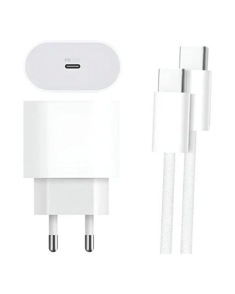 Type-C to C Kablolu 35W Hızlı Şarj Başlığı Set - Resim 4