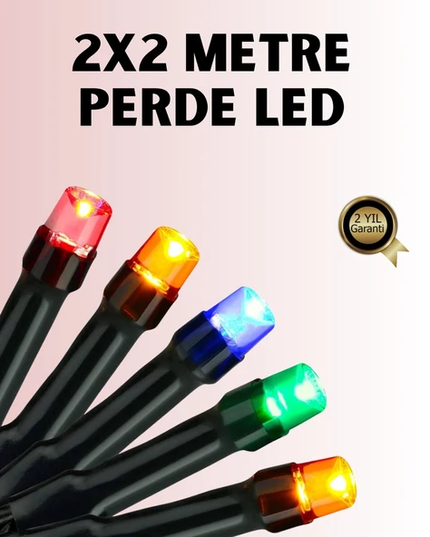 8 Modlu Zaman Ayarlı LED Perde Işık – Bahçe ve Balkon Dekorasyonu ürün görseli 1