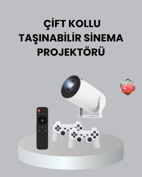 4K Wi-Fi 6 Projeksiyon Cihazı – 10.000+ Oyun Desteği, Kablosuz Bağlantı ve Çoklu Giriş Portları ürün görseli 1