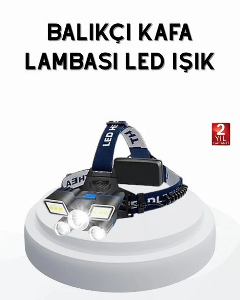 Profesyonel Şarjlı LED Far – IPX5 Suya Dayanıklı, 4 Işık Modu, Hareket Sensörlü ürün görseli 1
