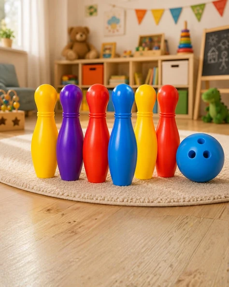 Çocuklar İçin Bowling Oyuncak Seti Eğlenceli Spor ve Aktivite Oyunu ürün görseli 1