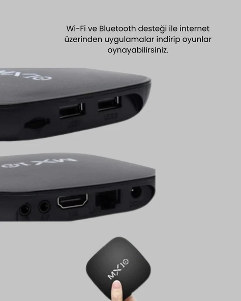 Android 4K TV Box – Wi-Fi, Bluetooth, Dolby Ses, 60 FPS Ultra HD - Resim 5