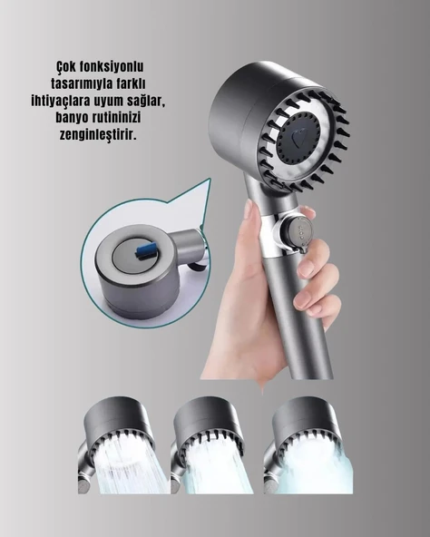 Banyo İçin Filtreli Duş Başlığı Pratik Kullanım - Resim 5