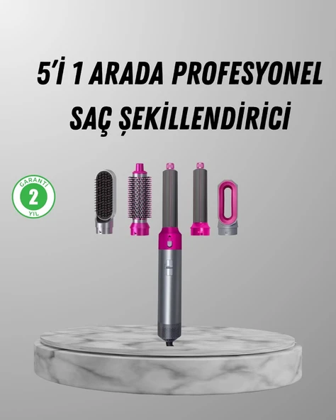 5’i 1 Arada Saç Şekillendirici Set Kuaför Düzeyinde Performans ve Ergonomik Tasarım ürün görseli 1