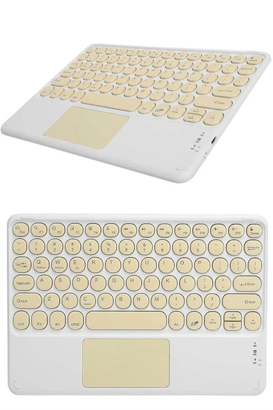 Bluetooth Touchpad Klavye Ultra İnce Taşınabilir Q Klavye - Resim 5
