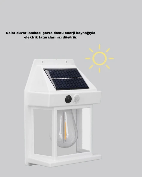 Solar Sensörlü Dış Mekan Lamba 3 Işık Modlu ve IP65 Dayanıklı - Resim 5